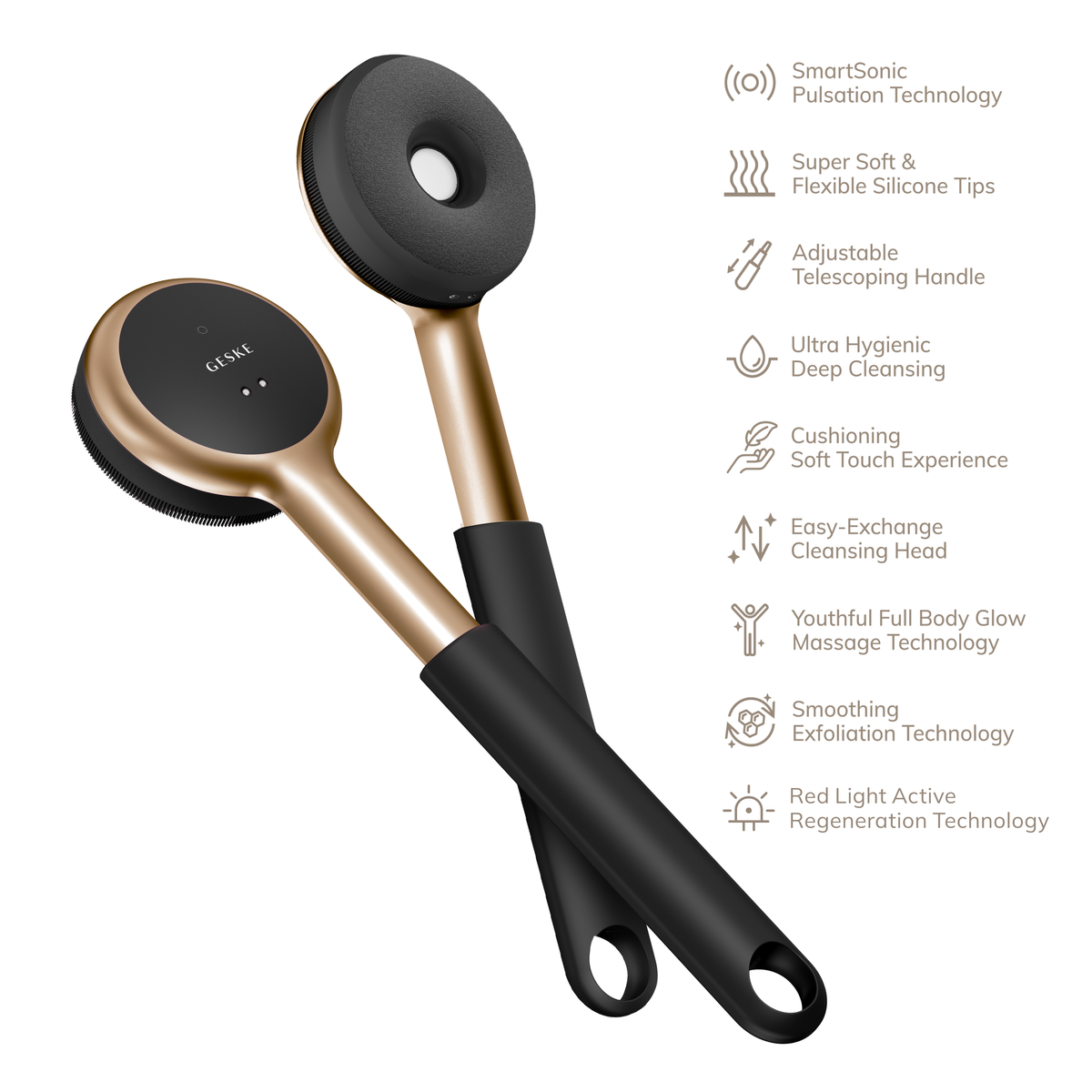 Sonic LED Full-Body Brush & Intensive Exfoliator | 9 in 1
