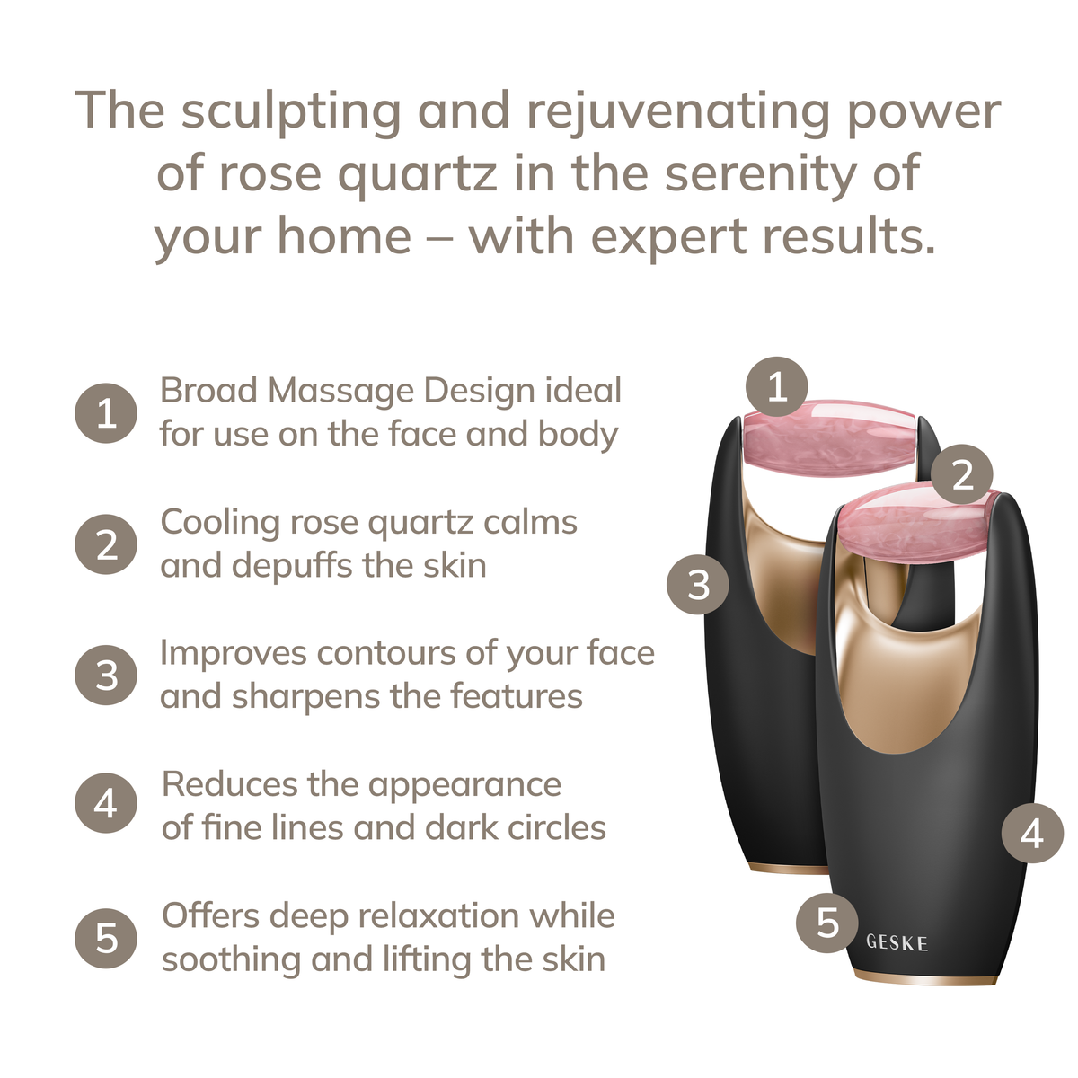 Rose Quartz Roller | 5 in 1