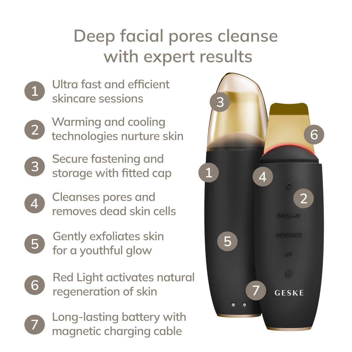 MicroCurrent Skin Scrubber & Blackhead Remover | 9 in 1