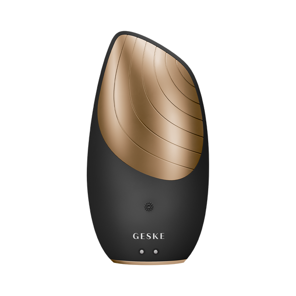 GESKE Sonic Thermo Facial Brush 6 in 1, gray finish, front view
